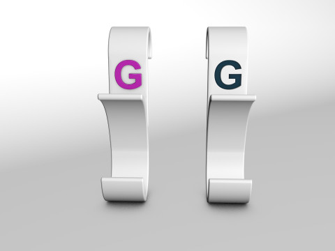 Hanger Bathroom 3D print model letter G 3D print model 3D Принт Модель