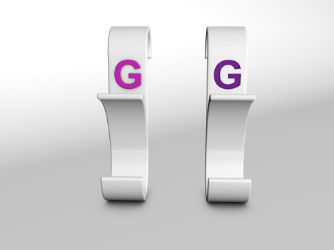 Hanger Bathroom 3D print model letter G 3D print model 3D Принт Модель
