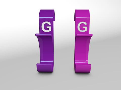 Hanger Bathroom 3D print model letter G 3D print model 3D Принт Модель
