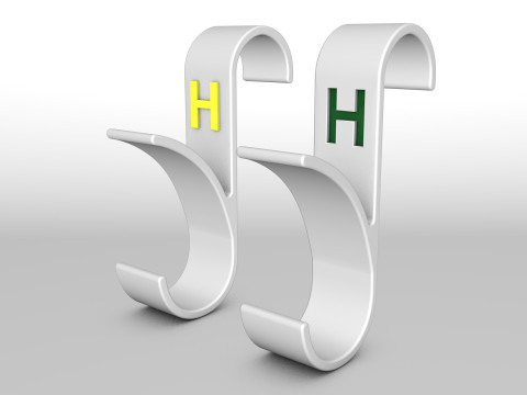 Hanger Bathroom 3D print model letter H 3D print model 3D Принт Модель