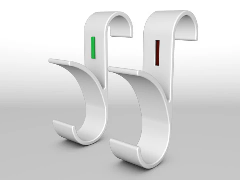 ハンガー バスルーム 3D プリント モデル 文字 I 3D プリント モデル 3Dプリントモデル