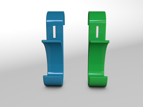 Hanger Bathroom 3D print model letter I 3D print model 3D Print Model