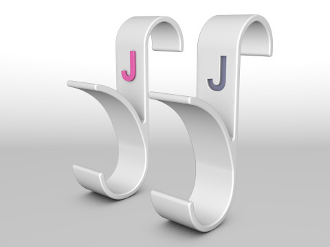 Hanger Bathroom 3D print model letter J 3D print model 3D Принт Модель