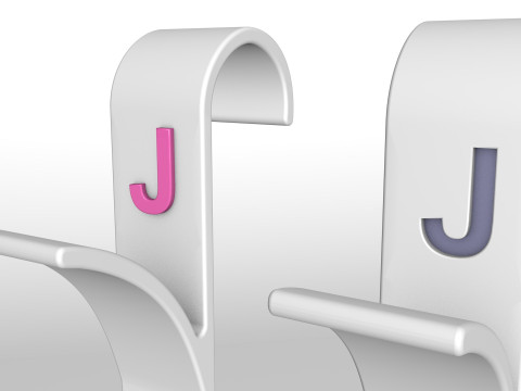 Hanger Bathroom 3D print model letter J 3D print model 3D Принт Модель