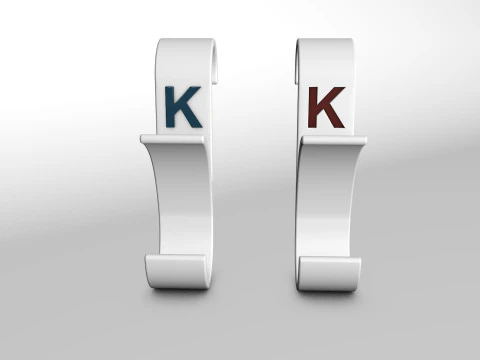 Modello di stampa 3D Hanger Bathroom lettera K Modello di stampa 3D gratuito Modello di stampa 3D