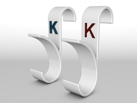 Hanger Bathroom 3D print model letter K Free 3D print model 3D प्रिंट मॉडल