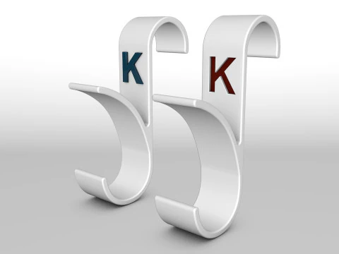 Hanger Bathroom 3D print model letter K Free 3D print model 3D Print Model
