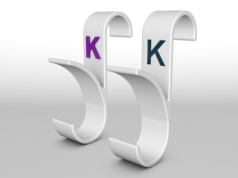 Hanger Bathroom 3D print model letter K Free 3D print model 3D प्रिंट मॉडल