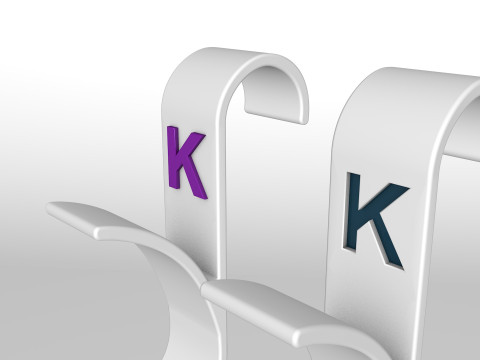 Hanger Bathroom 3D print model letter K Free 3D print model 3D प्रिंट मॉडल