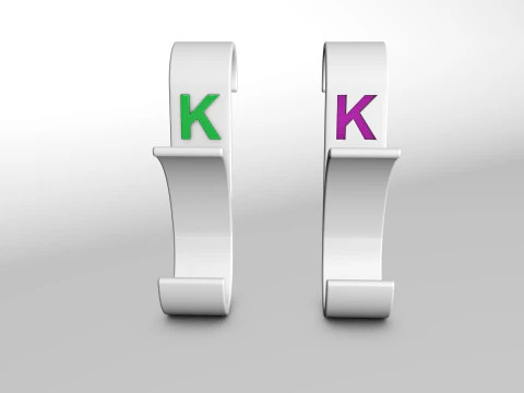 Hanger Bathroom 3D print model letter K Free 3D print model 3D Print Model
