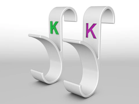 Hanger Bathroom 3D print model letter K Free 3D print model 3D Print Model