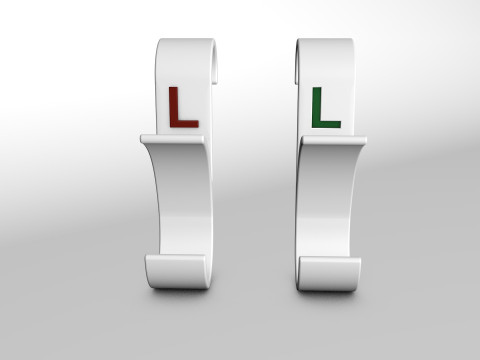 Hanger Bathroom 3D print model letter L 3D print model 3D Принт Модель