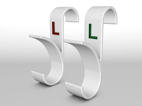 Modello di stampa 3D del bagno appendiabiti lettera L Modello di stampa 3D Modello di stampa 3D