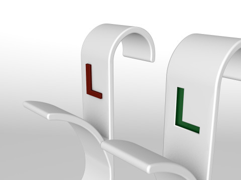 Hanger Bathroom 3D print model letter L 3D print model 3D 打印模型