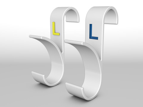 Hanger Bathroom 3D print model letter L 3D print model 3D 打印模型