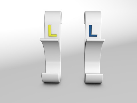 Hanger Bathroom 3D print model letter L 3D print model 3D 打印模型