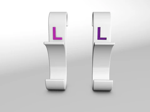 Modello di stampa 3D del bagno appendiabiti lettera L Modello di stampa 3D Modello di stampa 3D