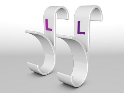 Hanger Bathroom 3D print model letter L 3D print model 3D 打印模型