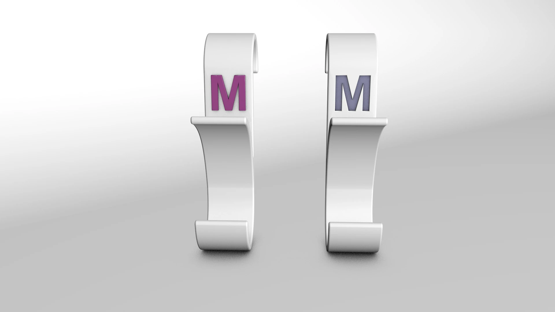 Hanger Bathroom 3D print model letter M 3D print model 3D Print Model .c4d .max .obj .3ds .fbx .stl .blend 