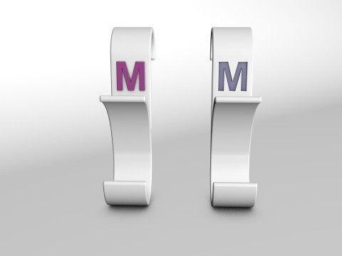 Hanger Bathroom 3D print model letter M 3D print model 3D Принт Модель