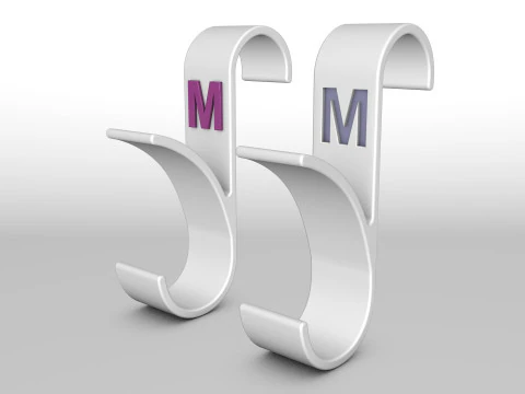Hanger Bathroom 3D print model letter M 3D print model 3D Print Model