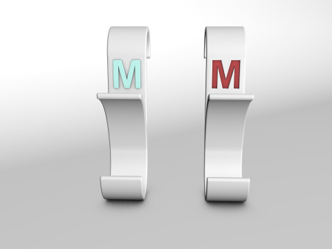 Hanger Bathroom 3D print model letter M 3D print model Modèles 3D en vedette