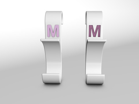Hanger Bathroom 3D print model letter M 3D print model Modèles 3D en vedette