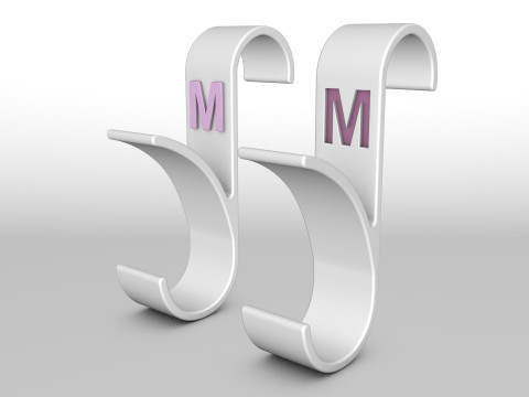 Hanger Bathroom 3D print model letter M 3D print model Modèles 3D en vedette