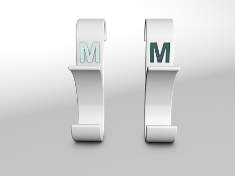 Hanger Bathroom 3D print model letter M 3D print model Modèles 3D en vedette