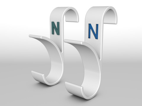 Hanger Bathroom 3D print model letter N 3D print model 3D Принт Модель