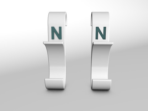 Hanger Bathroom 3D print model letter N 3D print model 3D Print Model