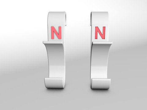 Hanger Bathroom 3D print model letter N 3D print model 3D Print Model