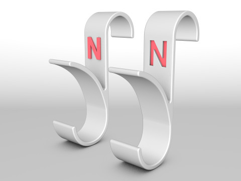 Hanger Bathroom 3D print model letter N 3D print model 3D Print Model