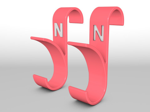Hanger Bathroom 3D print model letter N 3D print model 3D Print Model