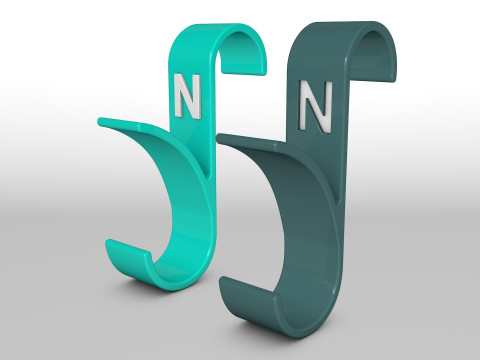 Hanger Bathroom 3D print model letter N 3D print model 3D Print Model