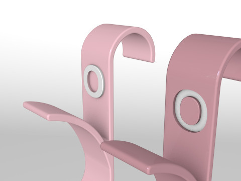 Hanger Bathroom 3D print model letter O 3D print model Modello di stampa 3D