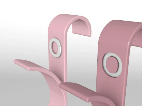 ハンガー バスルーム 3D プリント モデル 文字 O 3D プリント モデル 3Dプリントモデル