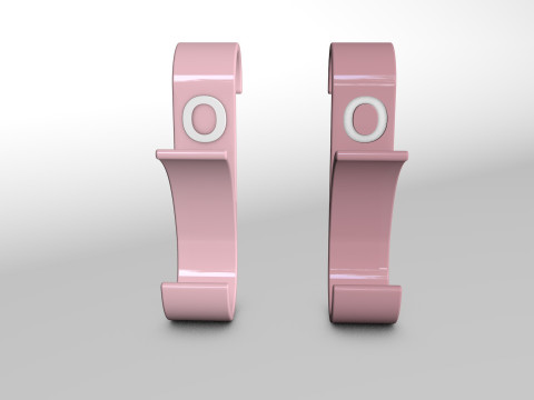 Hanger Bathroom 3D print model letter O 3D print model Modello di stampa 3D