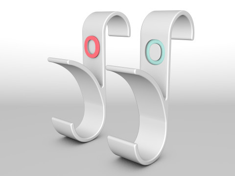 Hanger Bathroom 3D print model letter O 3D print model Modello di stampa 3D