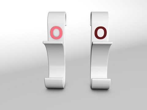 Hanger Bathroom 3D print model letter O 3D print model Modello di stampa 3D