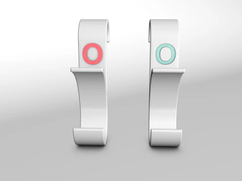 ハンガー バスルーム 3D プリント モデル 文字 O 3D プリント モデル 3Dプリントモデル