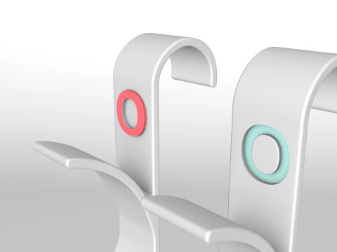 ハンガー バスルーム 3D プリント モデル 文字 O 3D プリント モデル 3Dプリントモデル