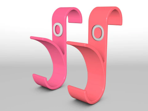 ハンガー バスルーム 3D プリント モデル 文字 O 3D プリント モデル 3Dプリントモデル