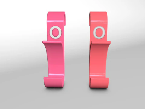 ハンガー バスルーム 3D プリント モデル 文字 O 3D プリント モデル 3Dプリントモデル