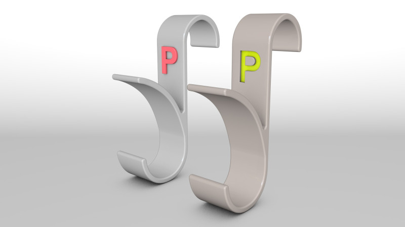 Hanger Bathroom 3D print model letter P 3D print model 3D-Druckmodell .c4d .max .obj .3ds .fbx .stl .blend 
