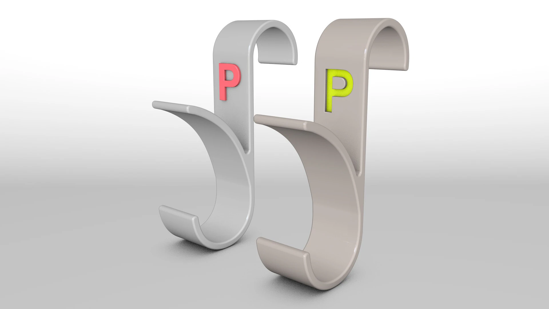 Hanger Bathroom 3D print model letter P 3D print model 3D Print Model .c4d .max .obj .3ds .fbx .stl .blend 
