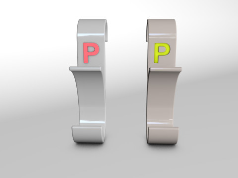 Hanger Bathroom 3D print model letter P 3D print model 3D-Druckmodell