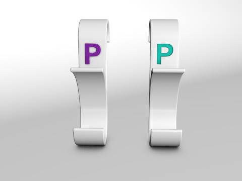 Hanger Bathroom 3D print model letter P 3D print model 3D-Druckmodell