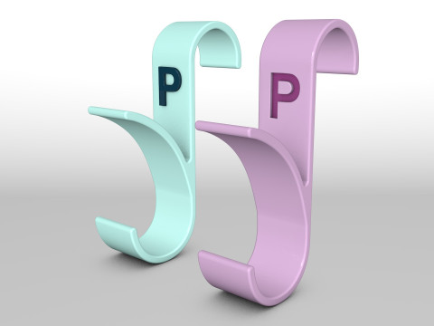 Hanger Bathroom 3D print model letter P 3D print model 3D-Druckmodell