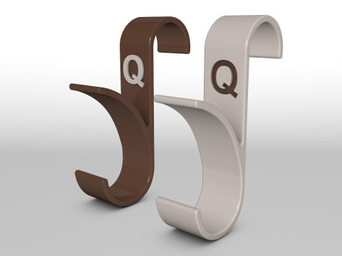 Letter Q 3D Printed Towel Hook Wall Hanger 3D Принт Модель
